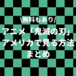 アニメ「鬼滅の刃」アメリカで見る方法